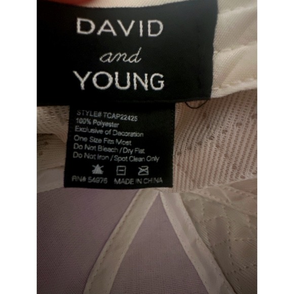 David and Young Quilted Hat Baseball Cap Women's cream Blush Soft - Picture 4 of 4